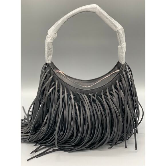 Michael Kors Collection Dyan Fringed Leather Shoulder Bag - Picture 7 of 8